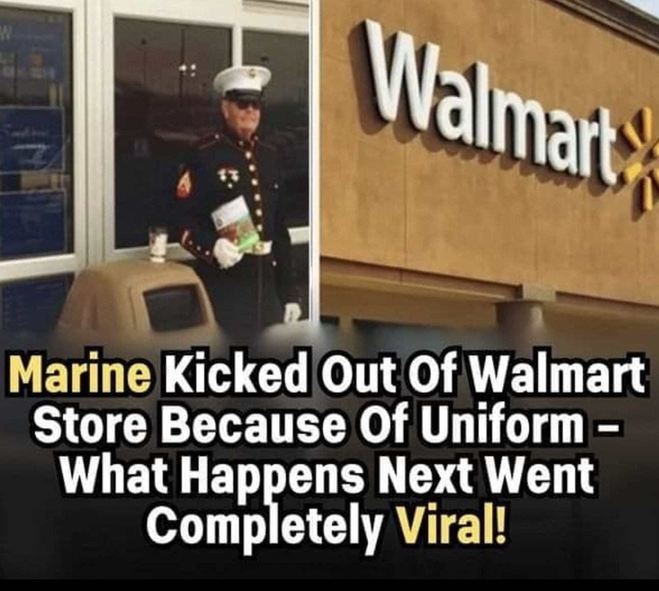 Marine vet kicked out of Walmart while raising money for kids